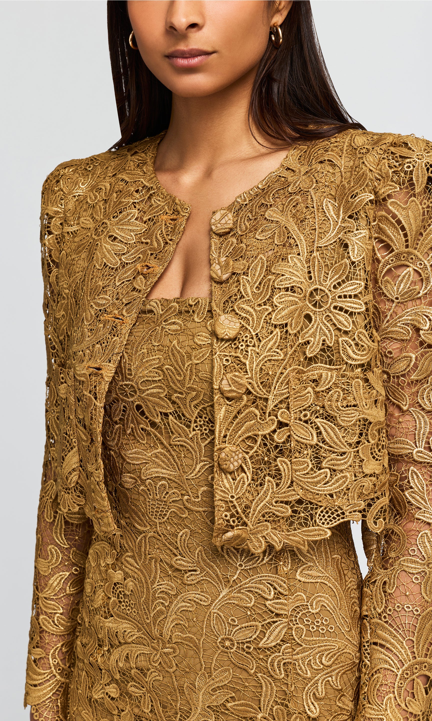 Baila Metallic Guipure Jacket