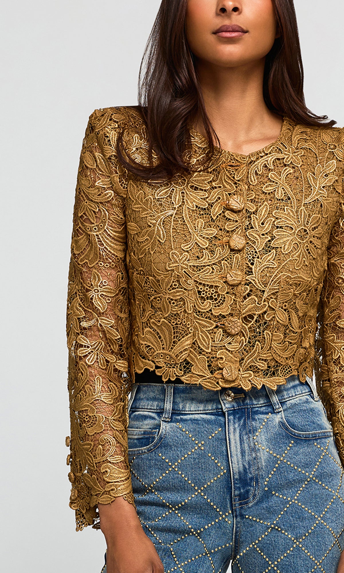 Baila Metallic Guipure Jacket