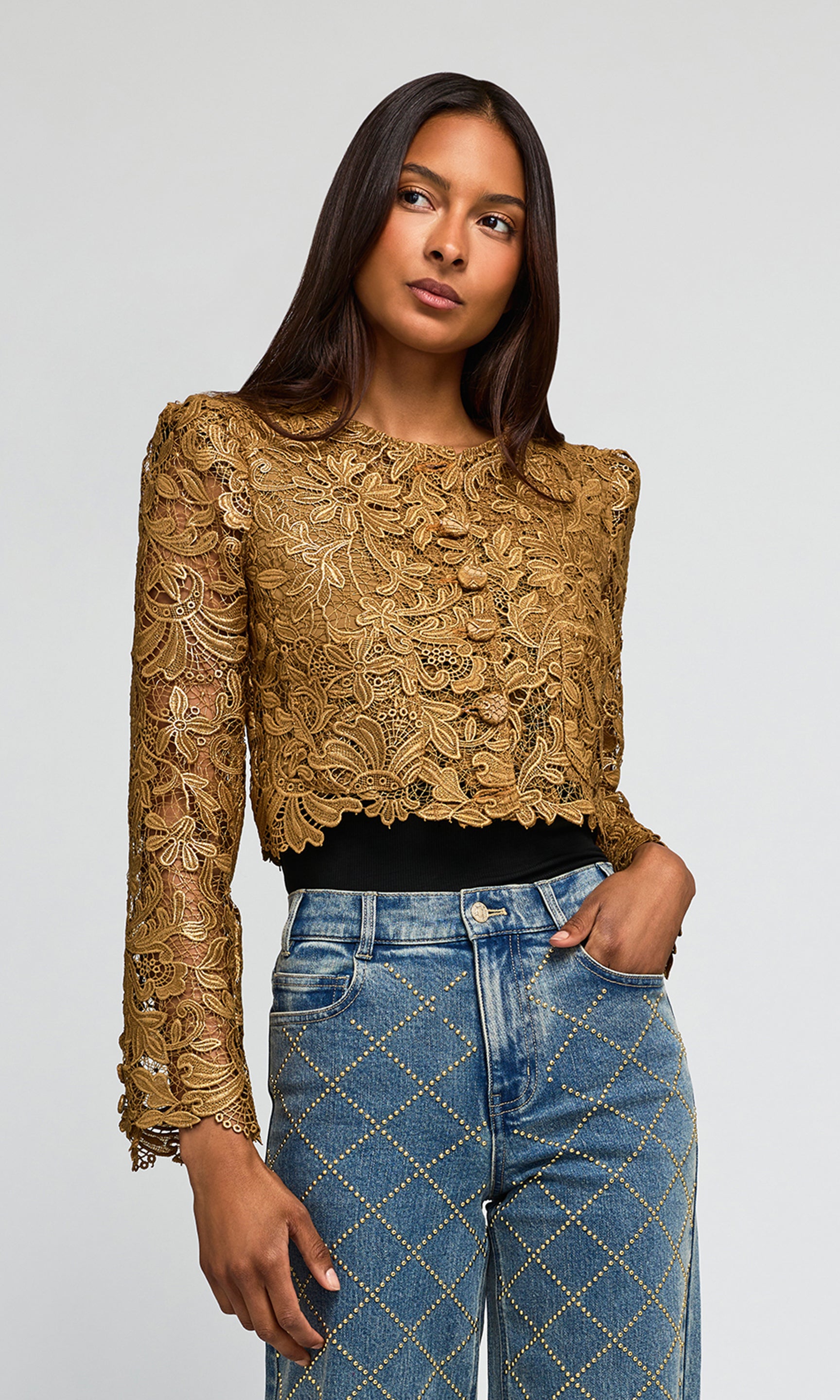 Baila Metallic Guipure Jacket