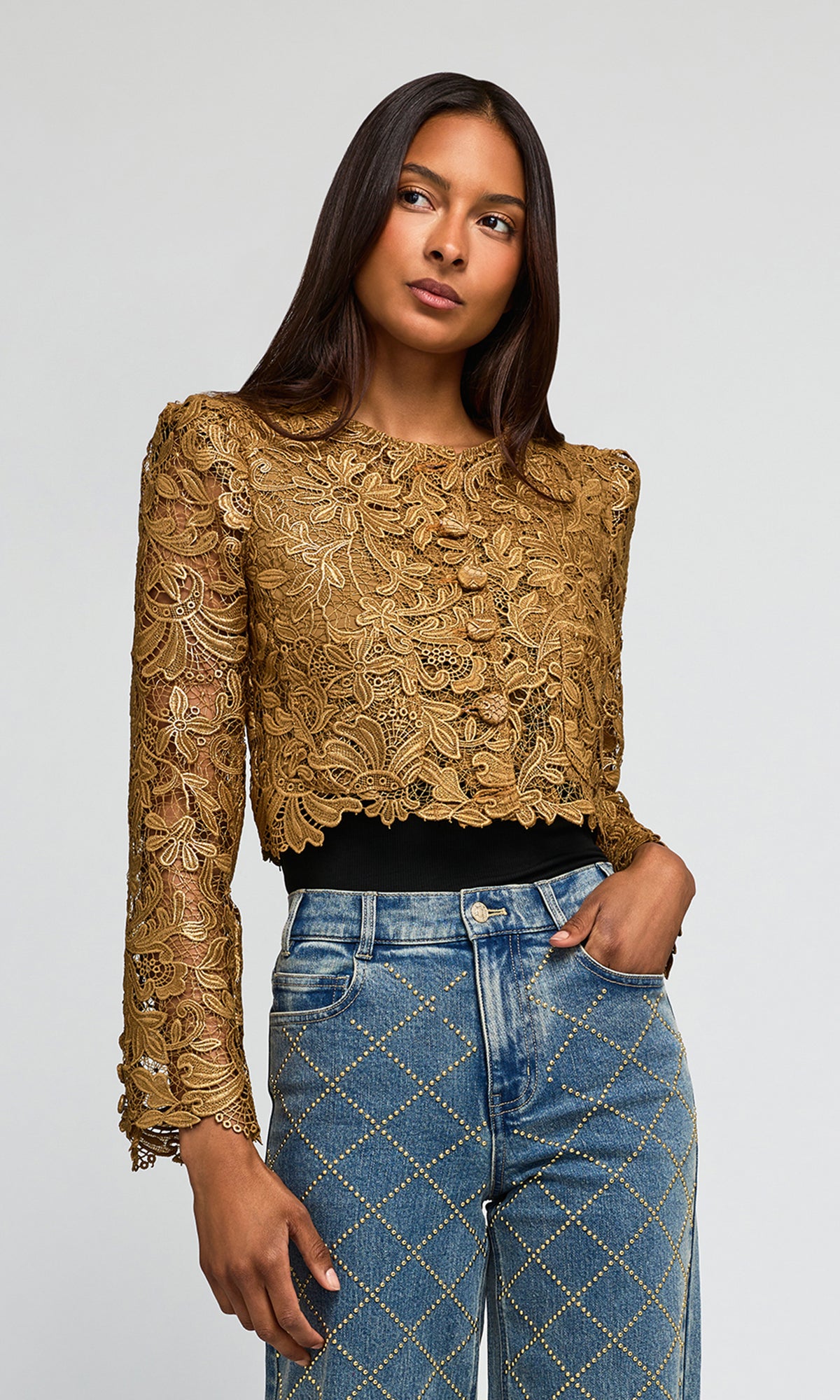 Baila Metallic Guipure Jacket