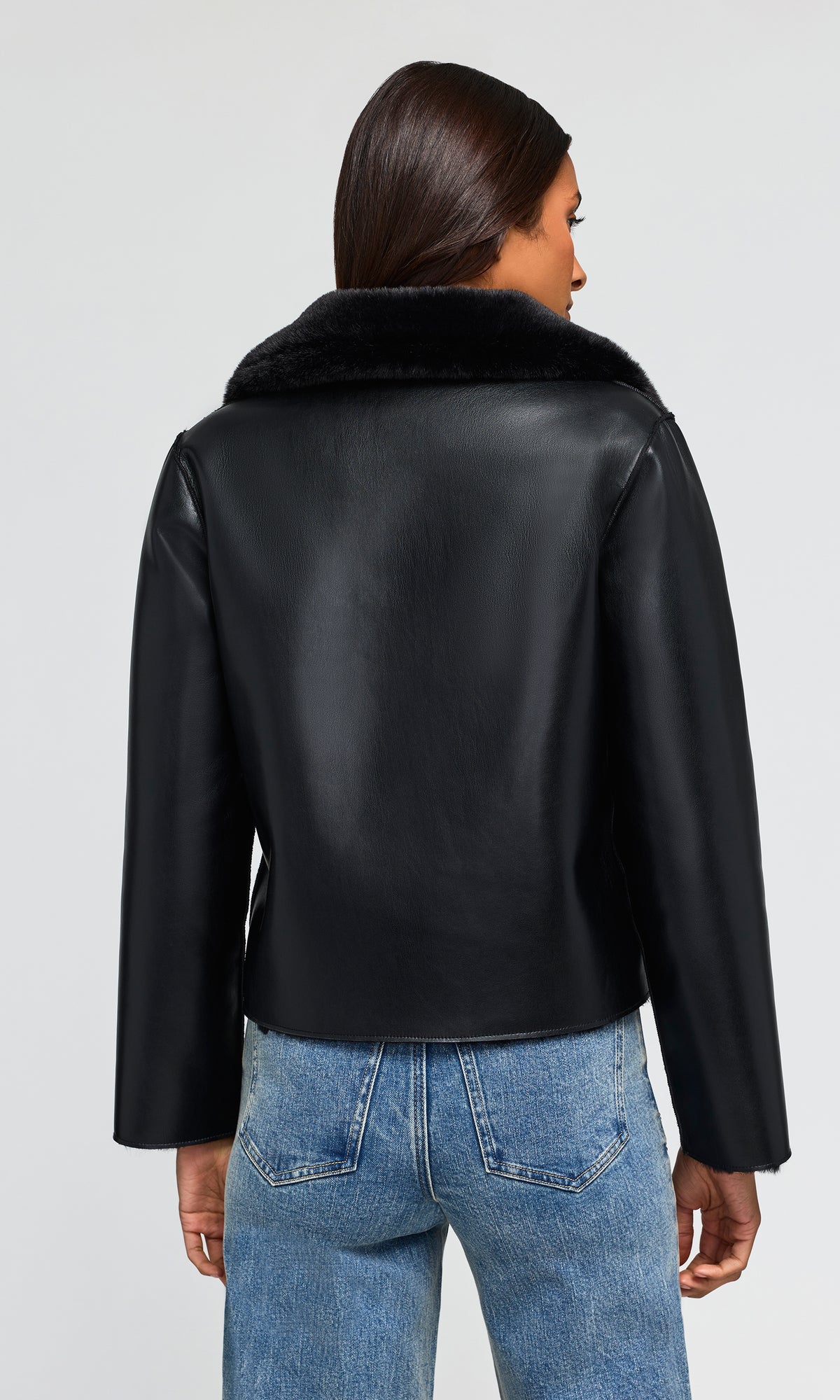 Delphine Reversible Faux Fur Shearling Jacket