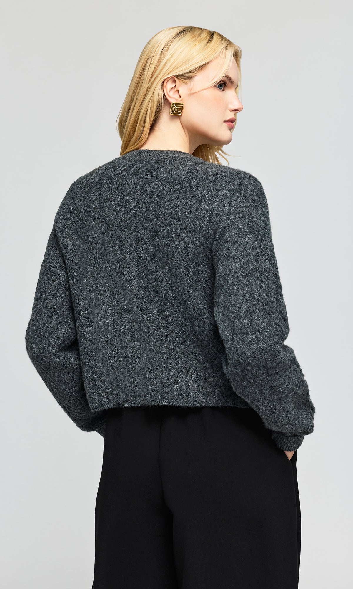 Glenda Crystal Cable Cardigan