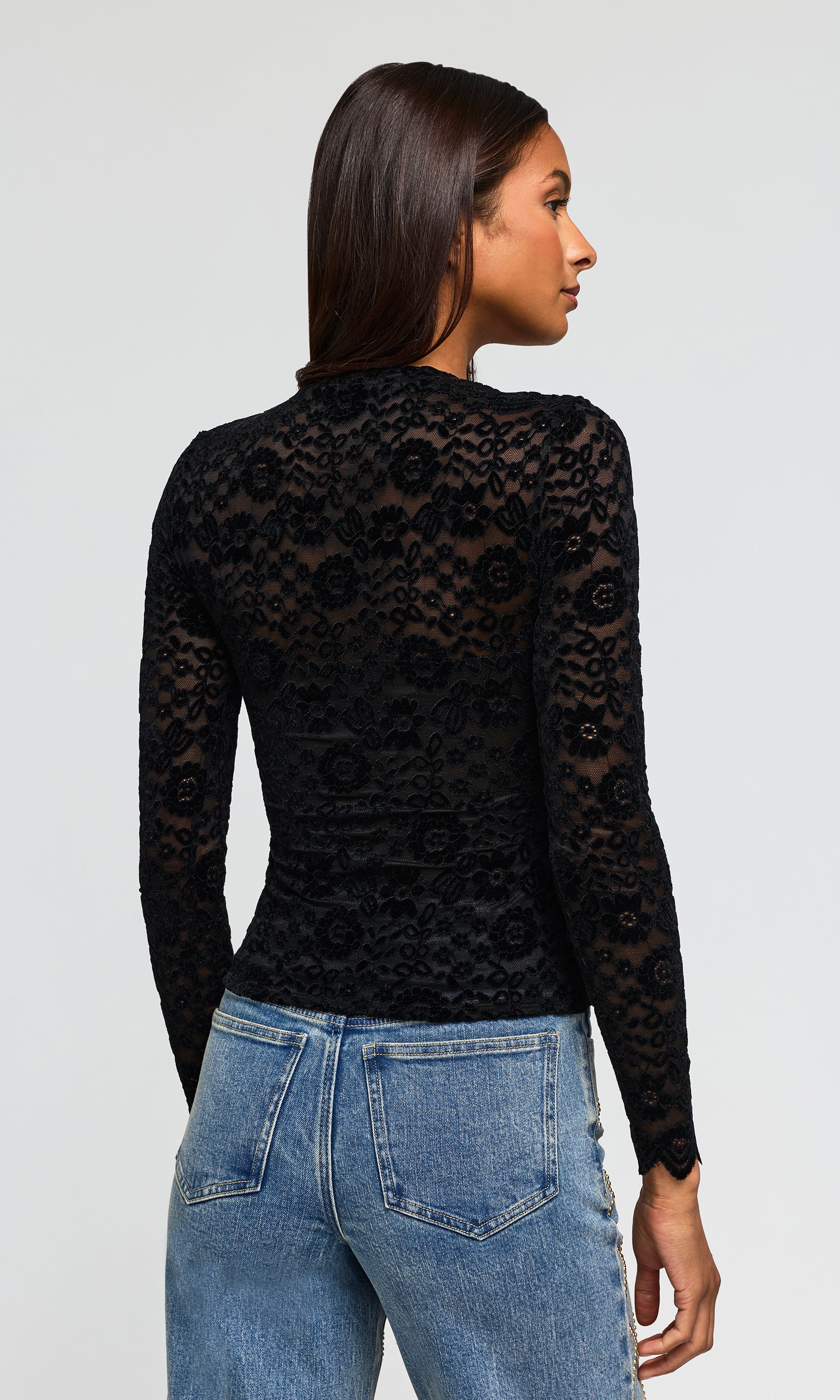 Gracie Velvet Lace Top
