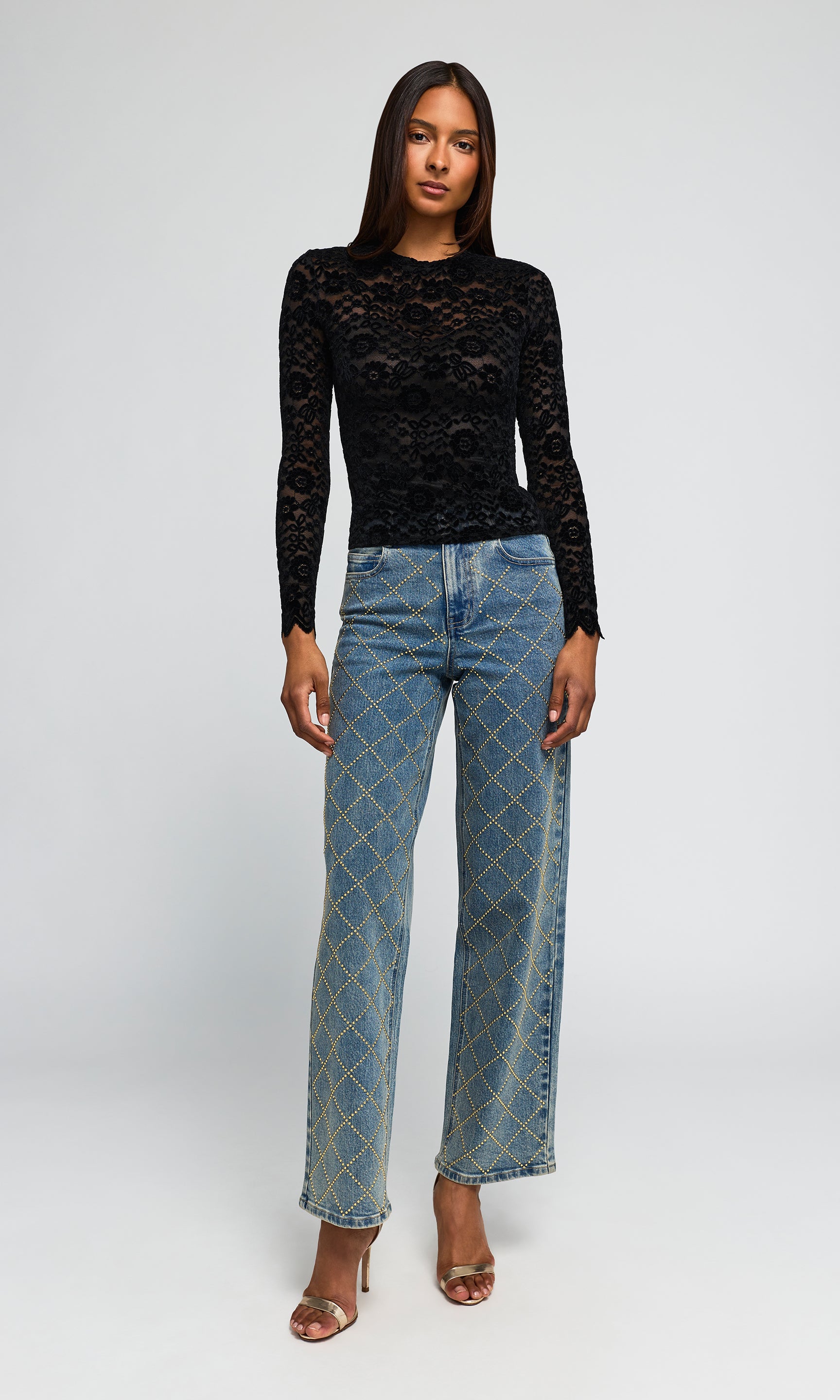 Gracie Velvet Lace Top