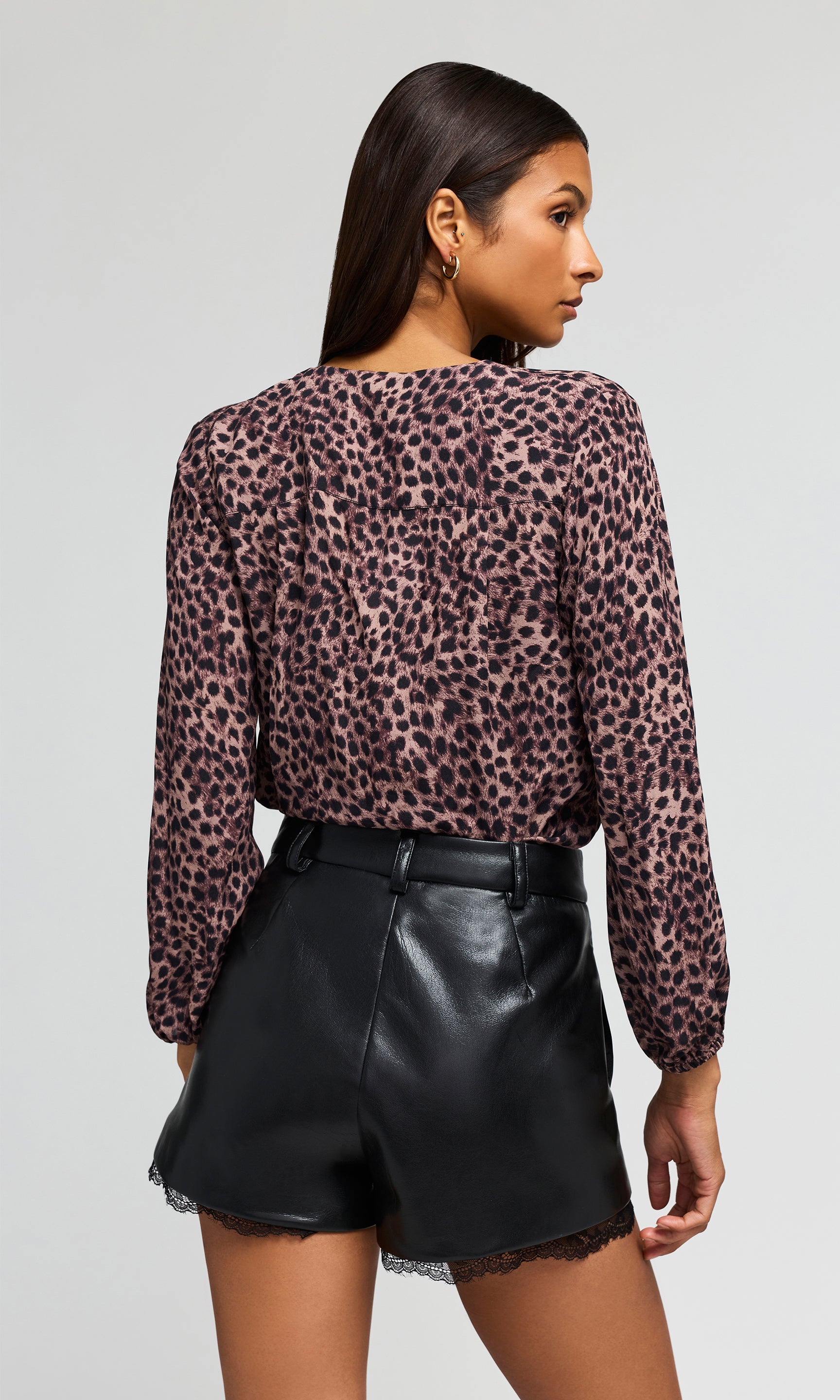 Haven Leopard Georgette Blouse