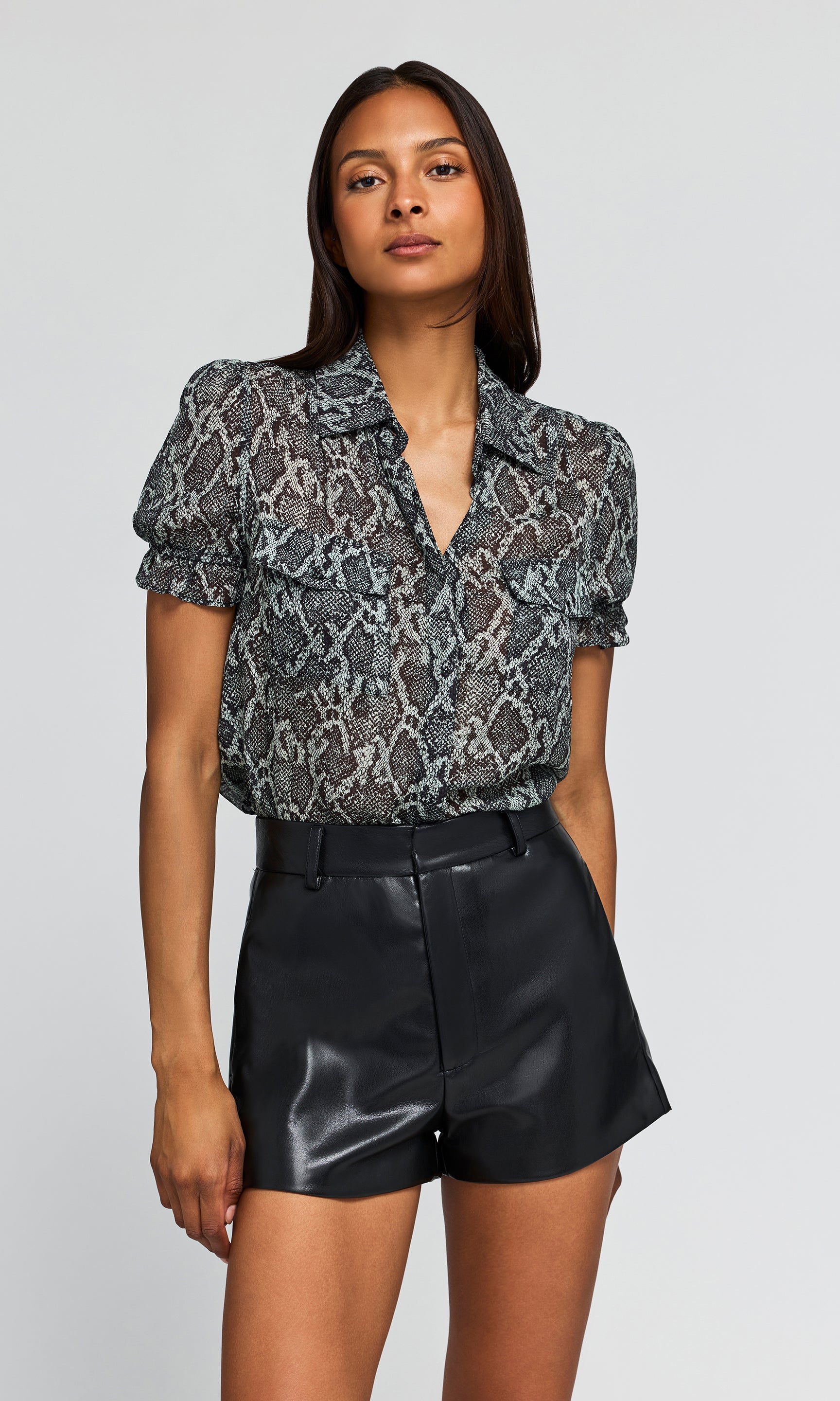 Mina Snake Georgette Shirt