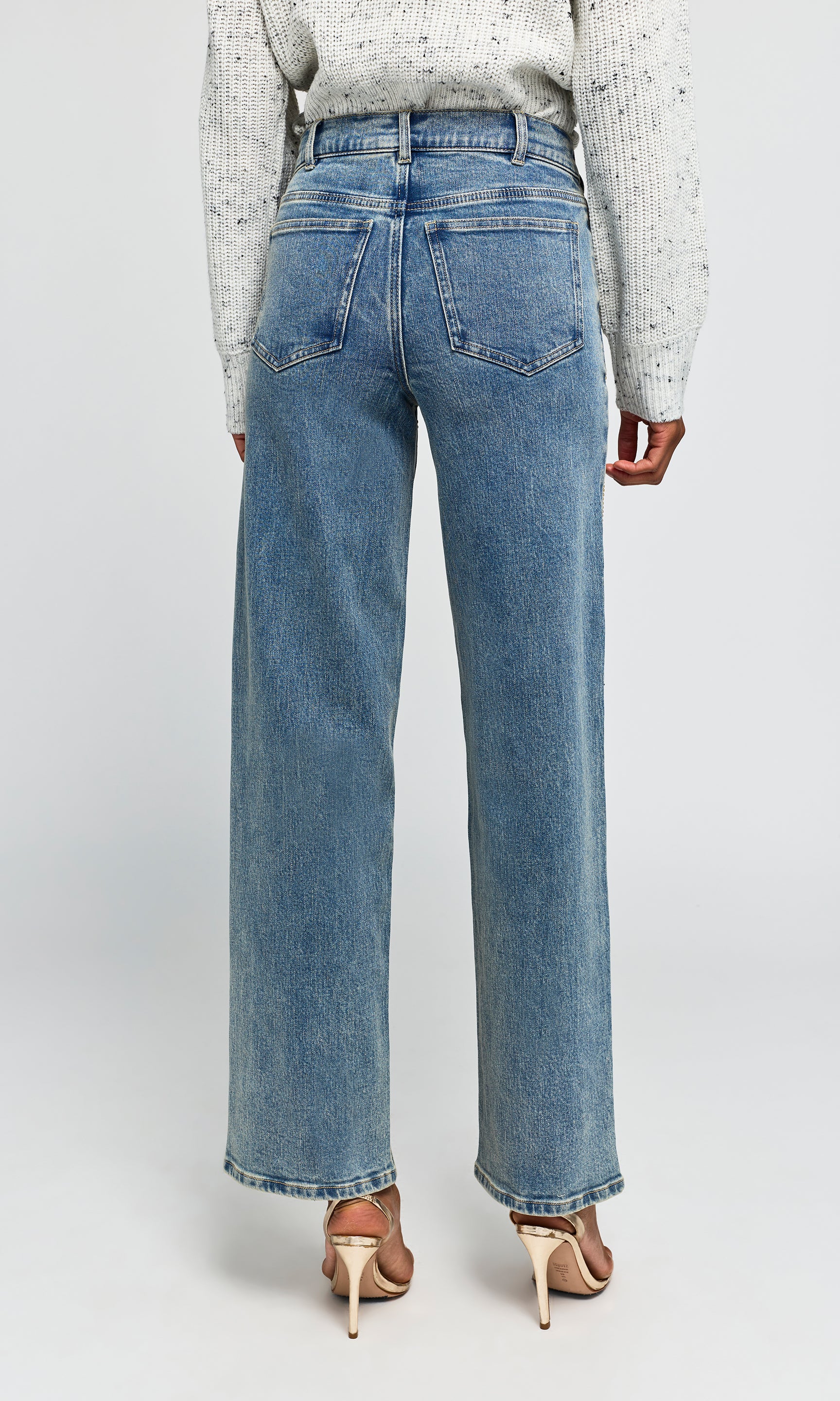 Staria Studded Plaid Jeans
