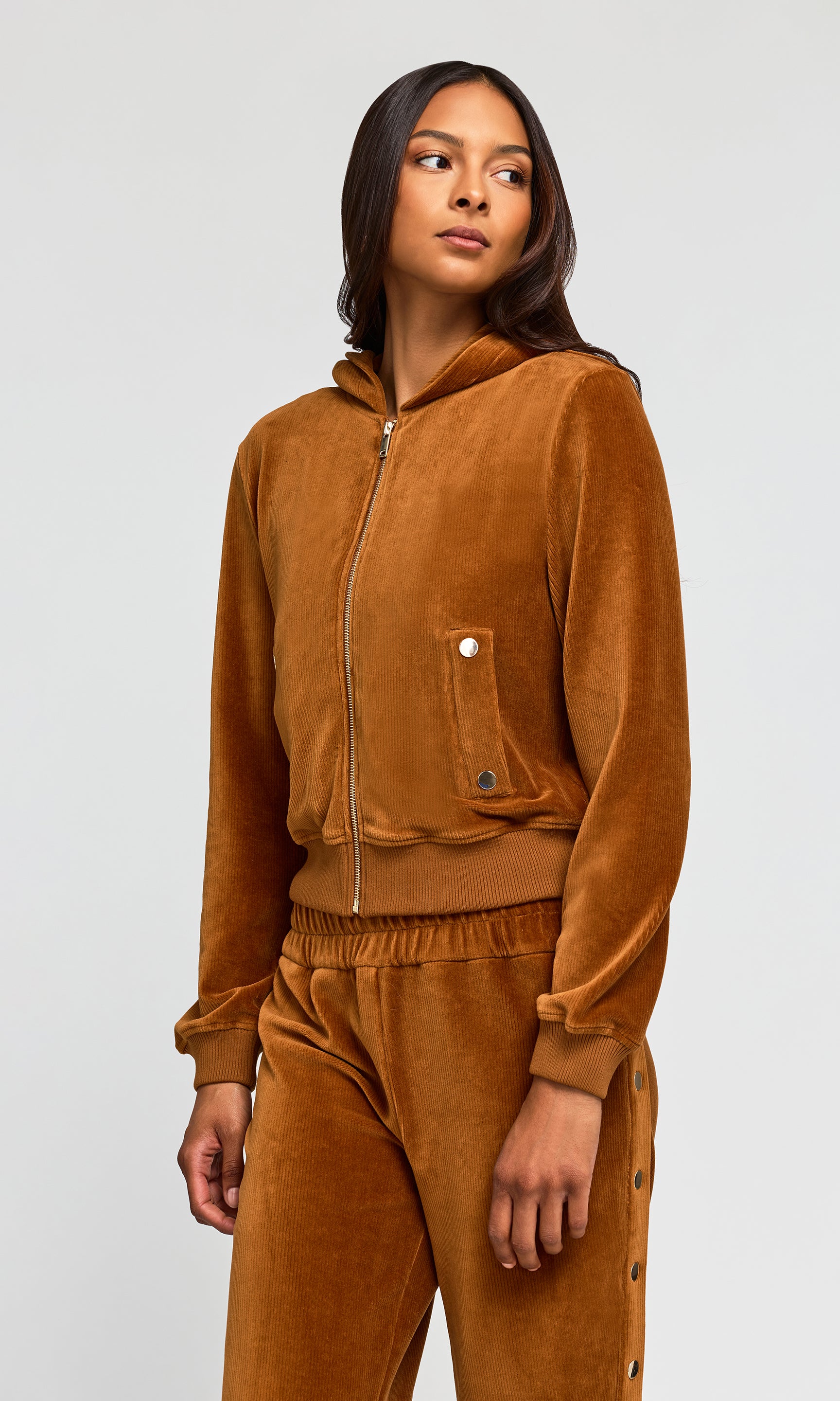 Zira Stretch Corduroy Hoodie