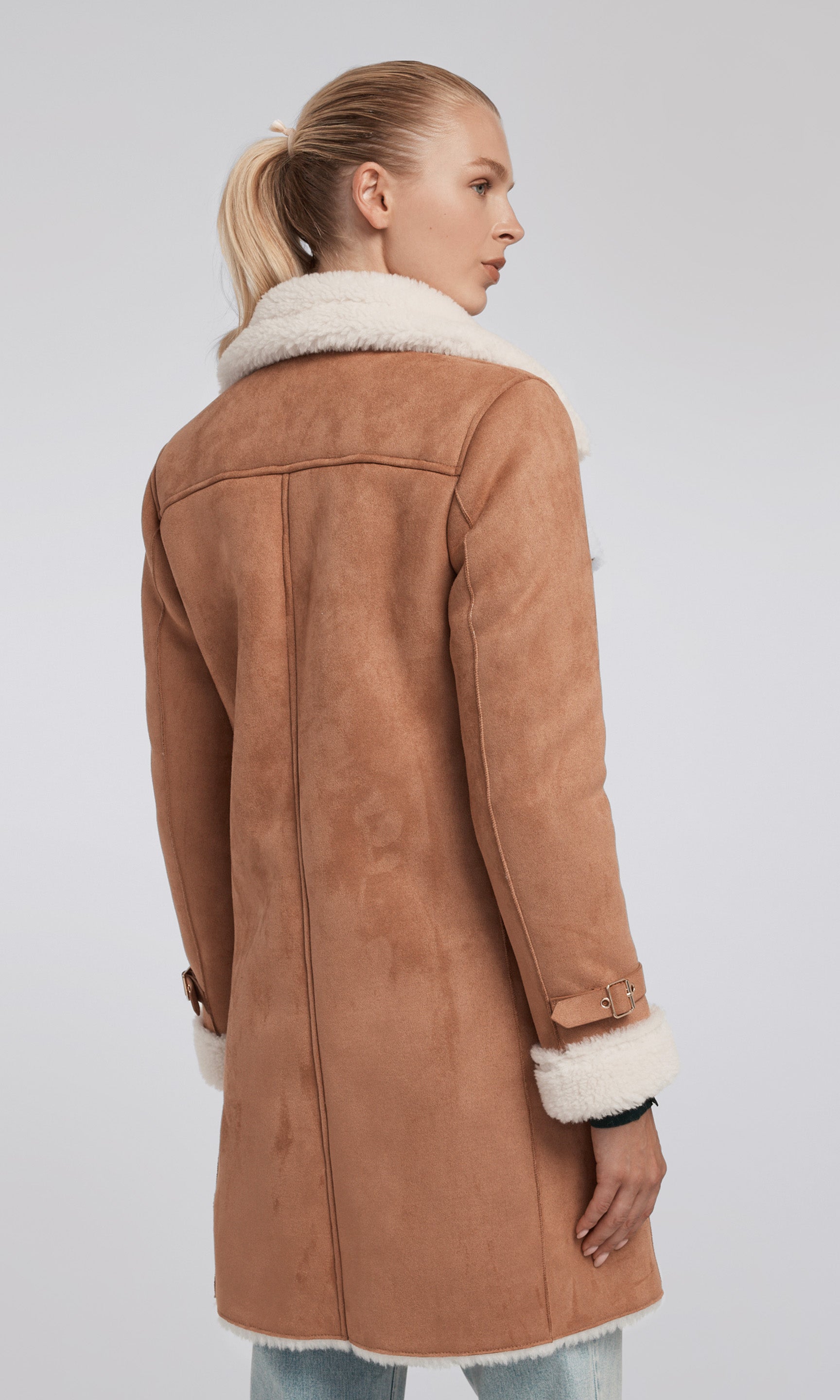 ollun boa suede combination coat Ranch Coat/Boa Jacket