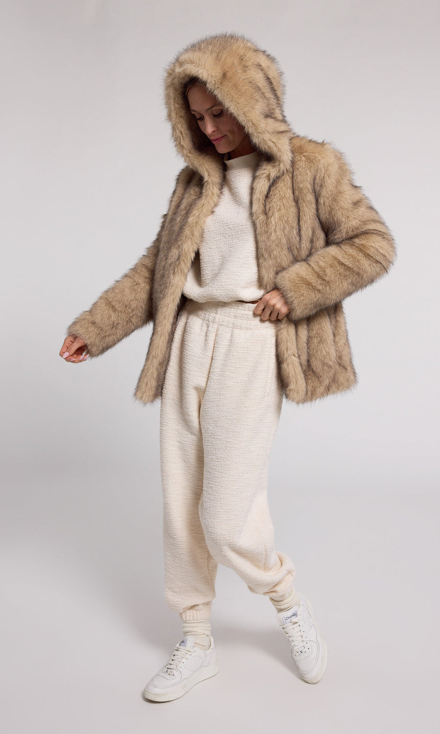 Della Faux Fur Hood Jacket – Generation Love
