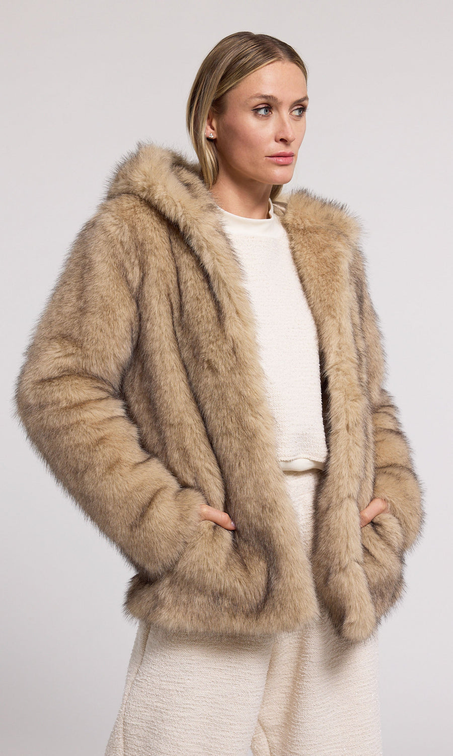 Faux fur tan jacket on sale