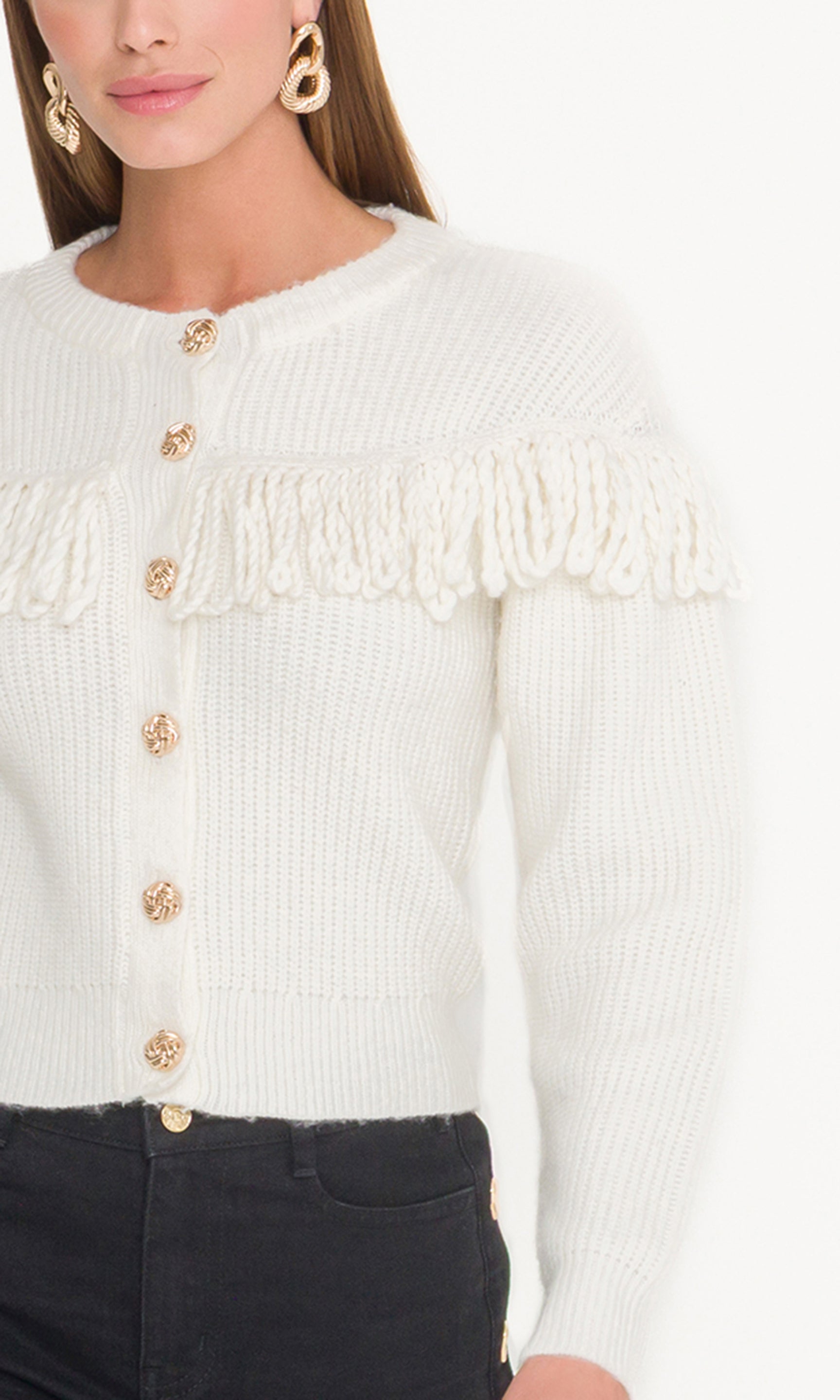Shifra Fringe Cardigan