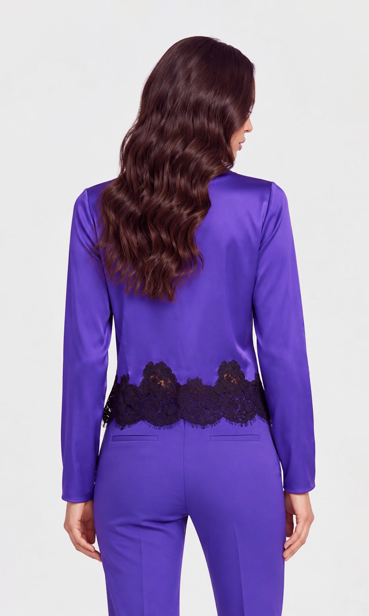 Sapphire Lace Combo Blouse