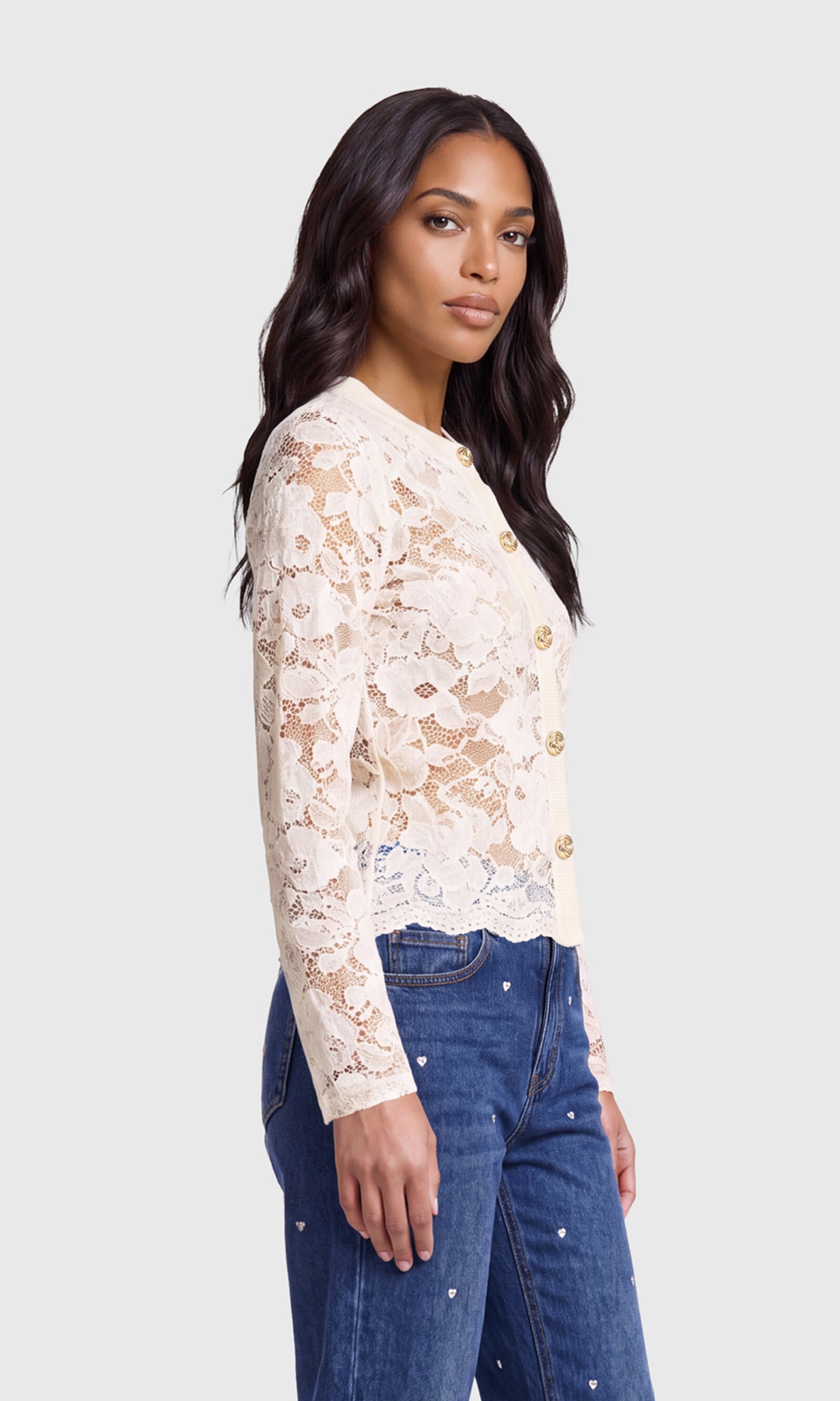Selina Mesh Lace Cardigan