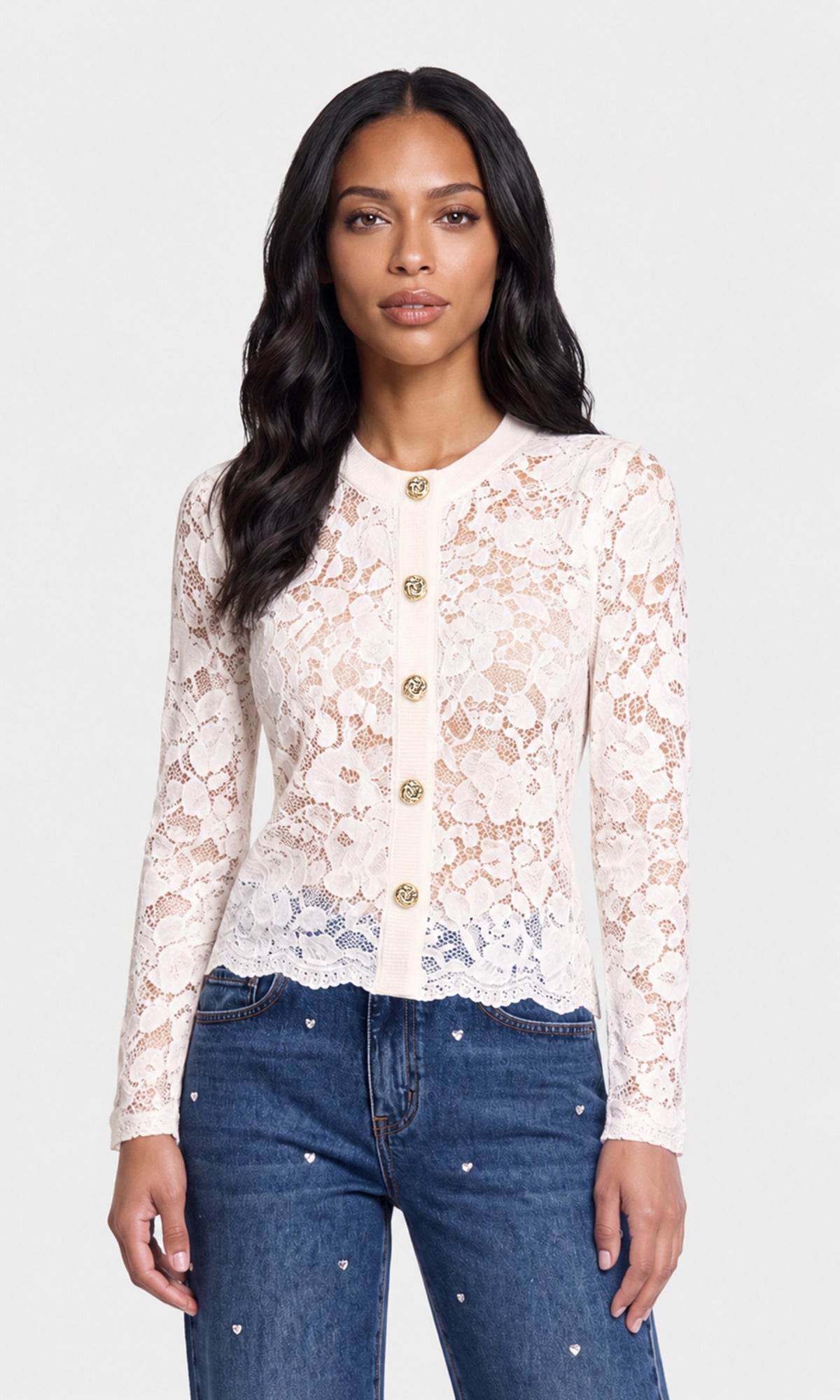 Selina Mesh Lace Cardigan