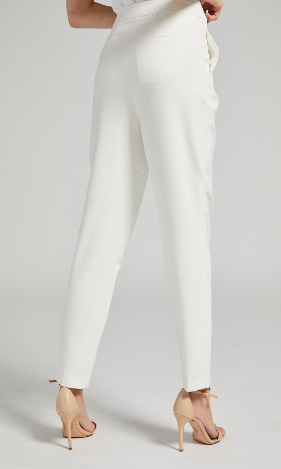 Jenise Crepe Pants - White