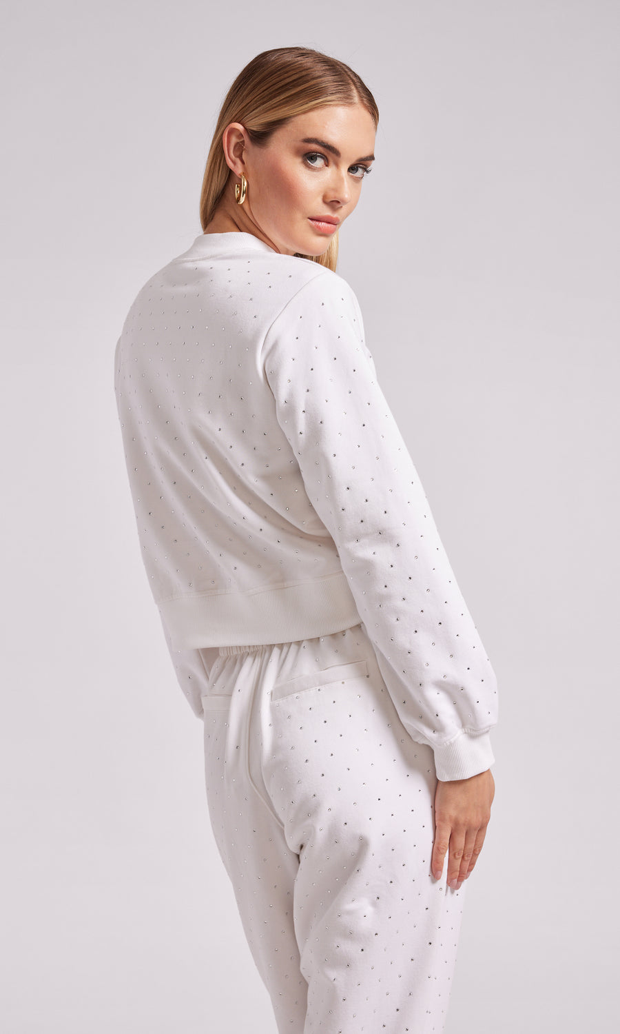 Julie Crystal Sweatshirt - White 