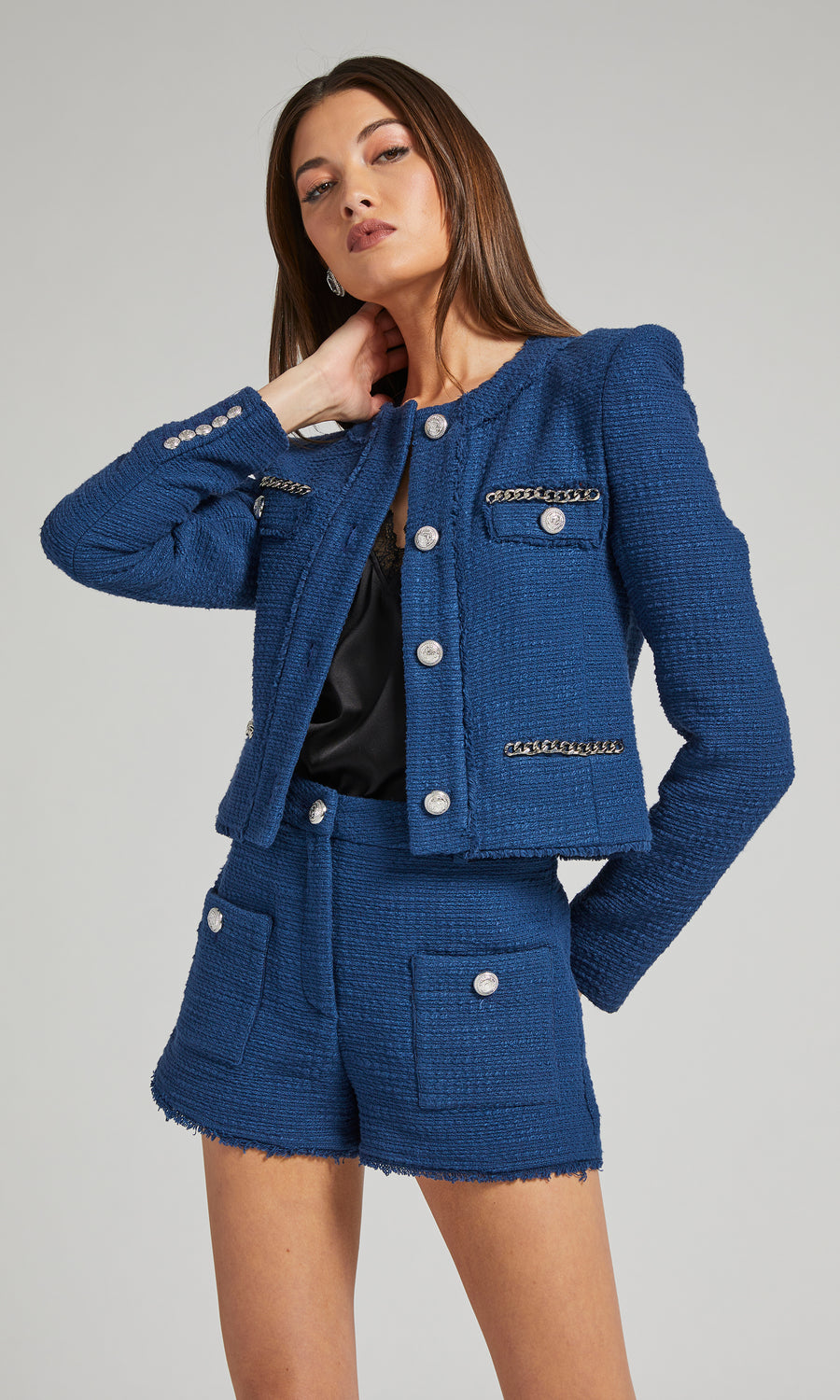 Kristen Tweed Jacket - Oxford Navy 