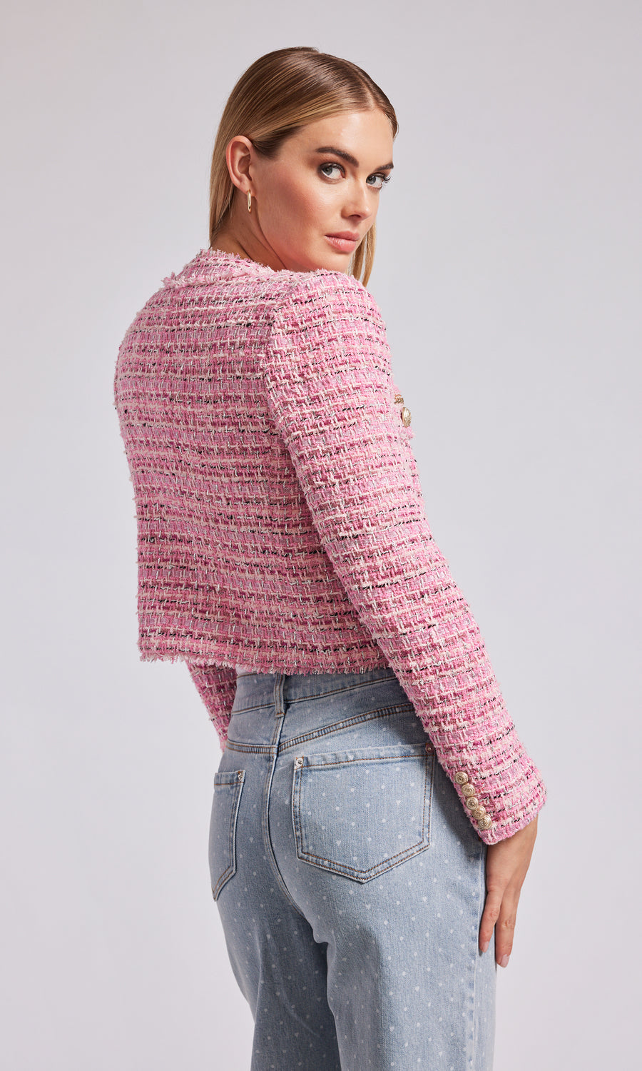 Kristen Tweed Jacket - Pink Melange 