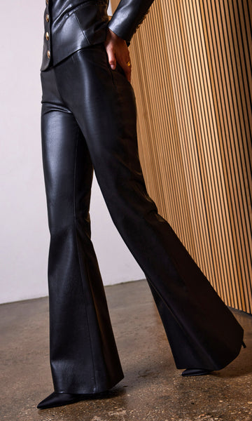 Wesley Vegan Leather Pants in Black | Generation Love