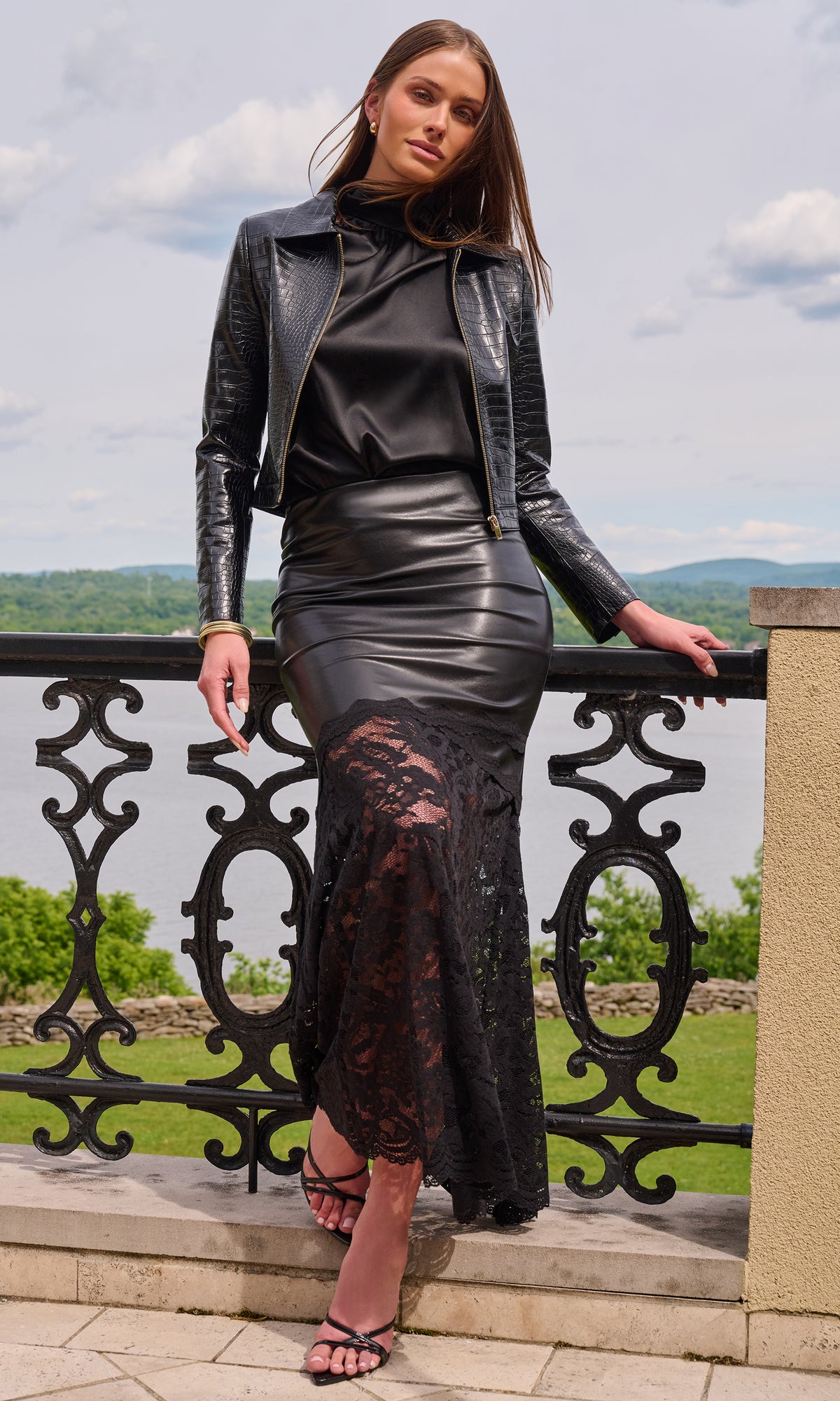 Lola Croc Vegan Leather Jacket