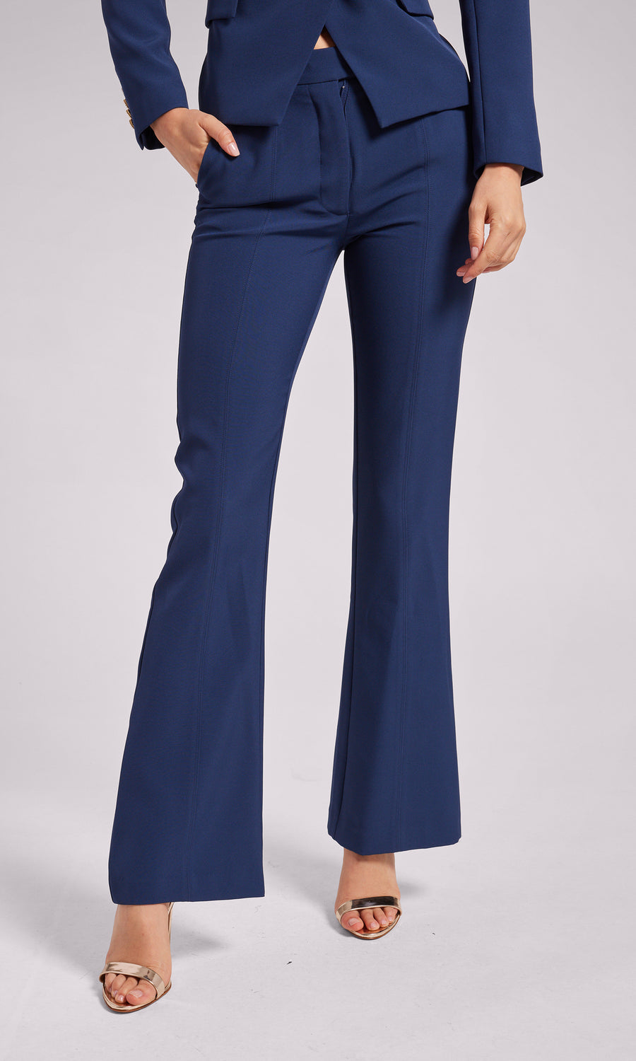 Lucca Crepe Pants - Navy 