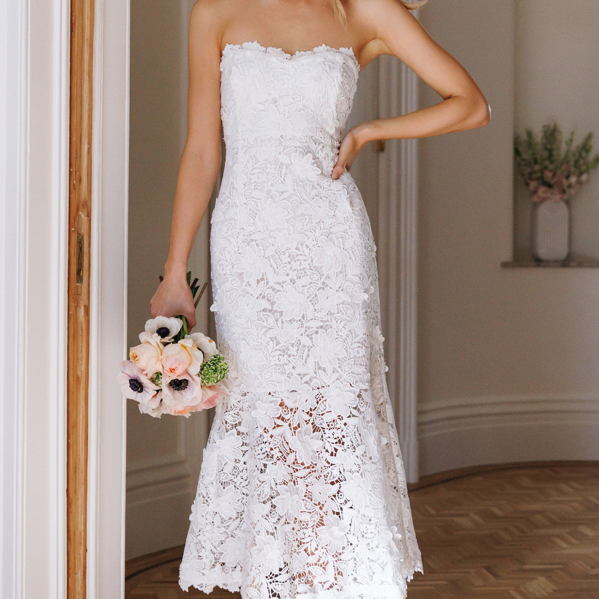 generation love mirelle 3d lace dress Generation Love Women's Makaia 3D Butterfly Lace Dress - White