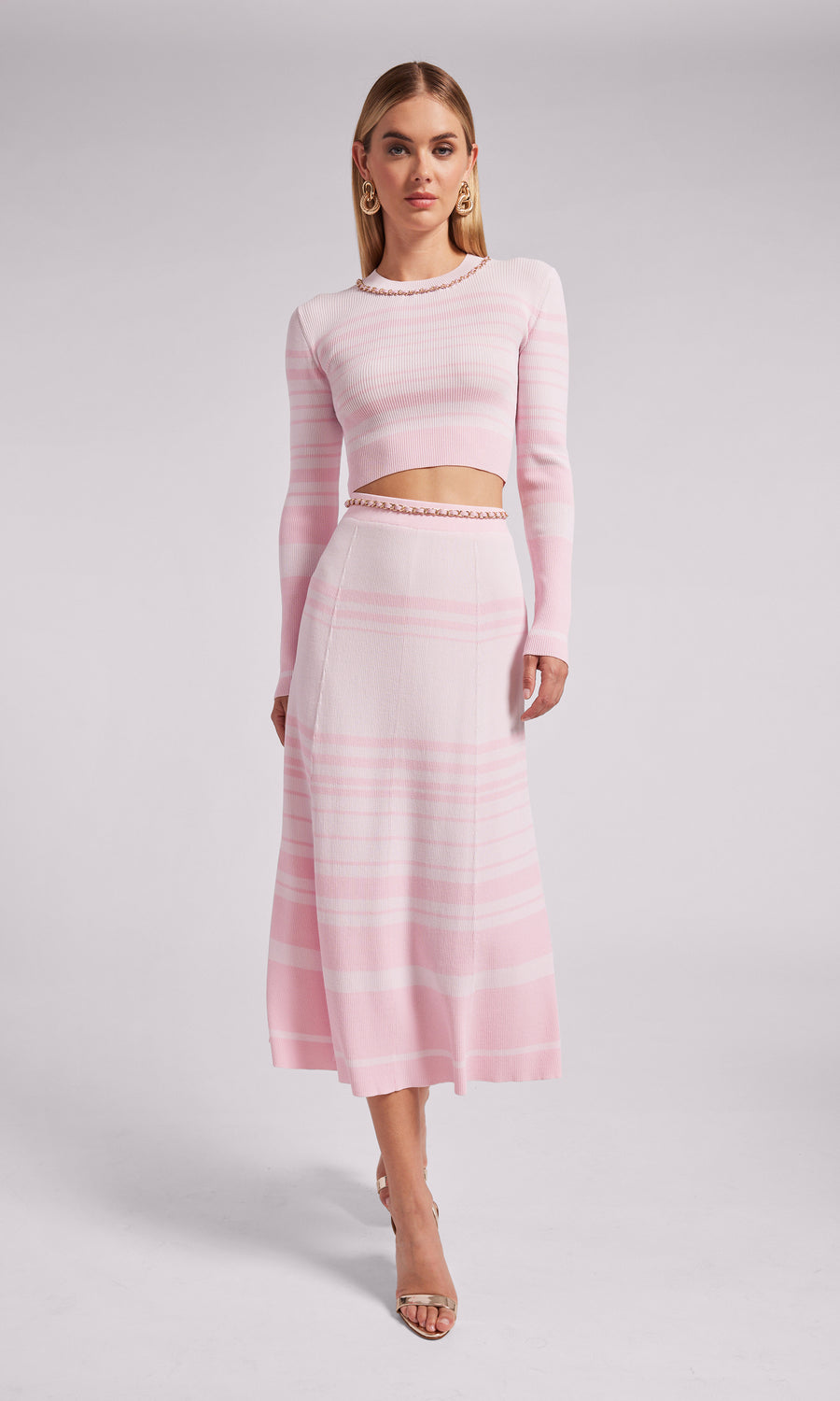 Tiana Skirt - Pink Stripe