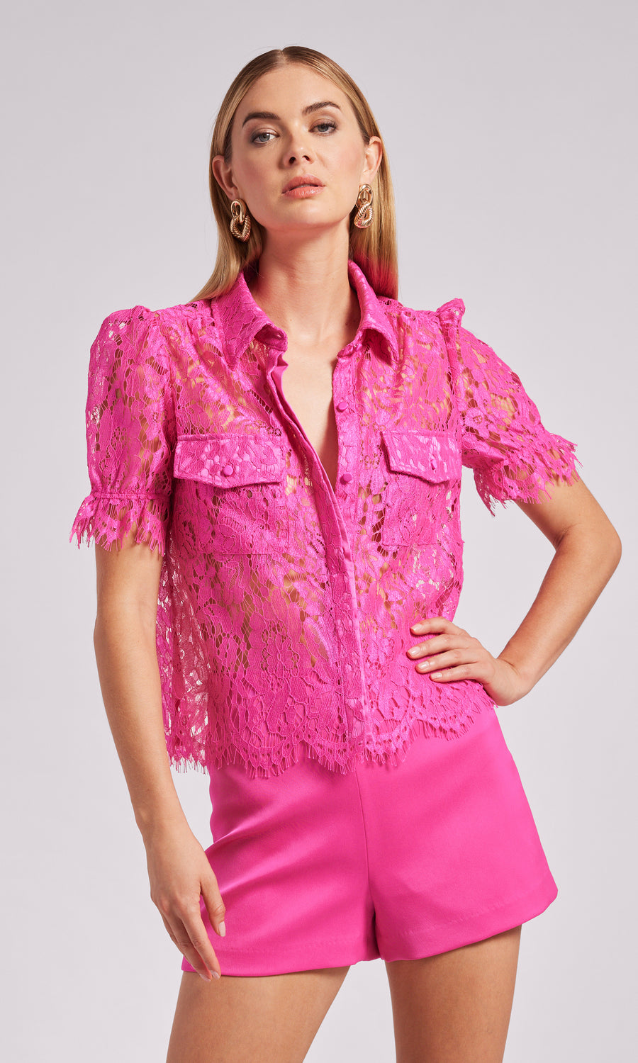 light pink lace shirt