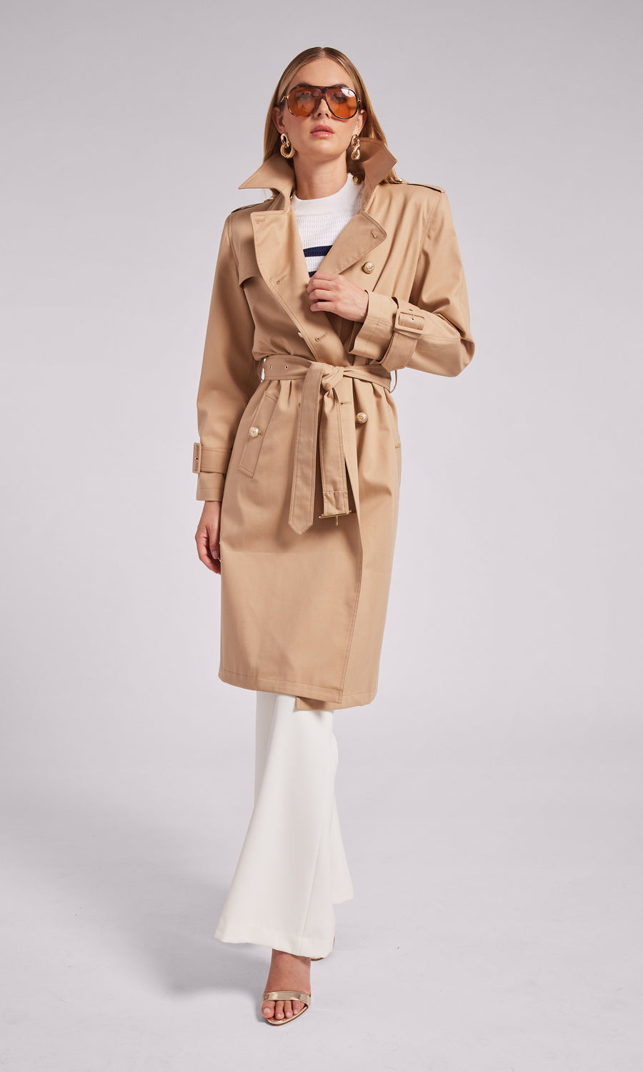 Danielle Trench Coat - Taupe