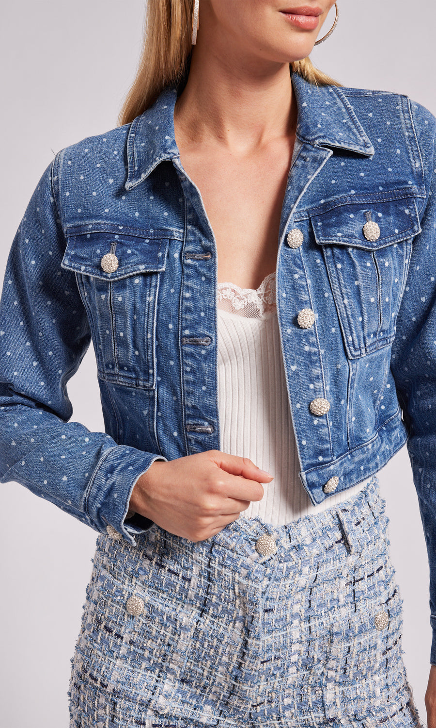 Sunny Polka Dot Denim Jacket – Generation Love