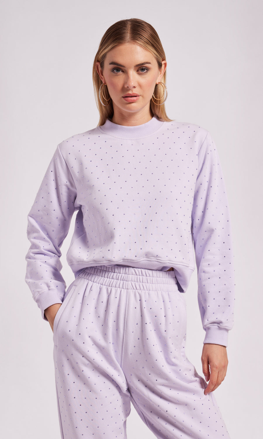 Julie Crystal Sweatshirt - Lilac