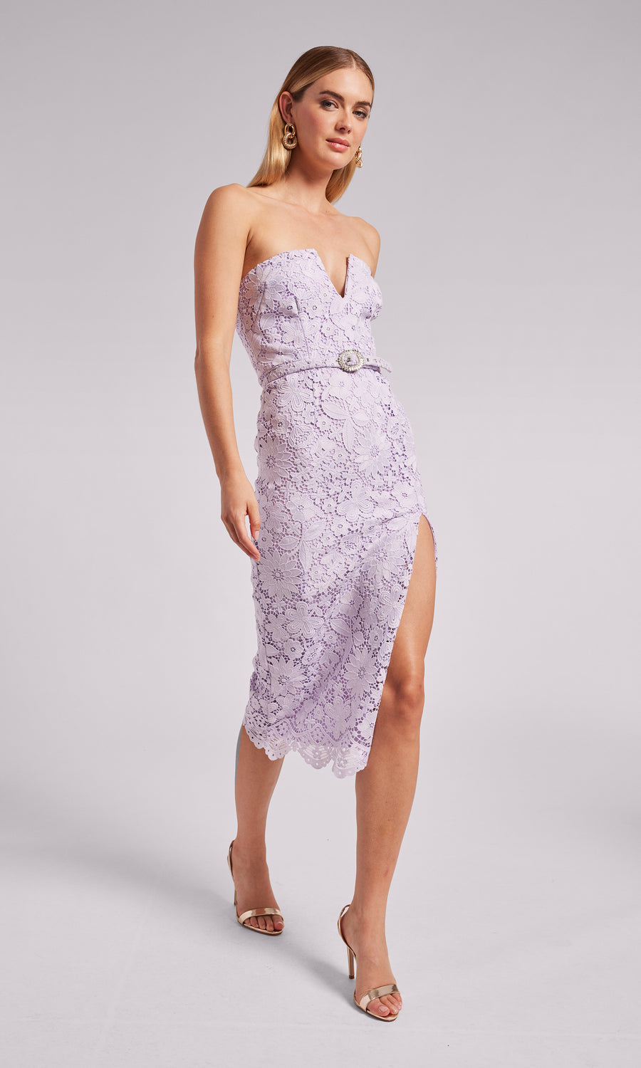 Milette Lace Dress - Lilac