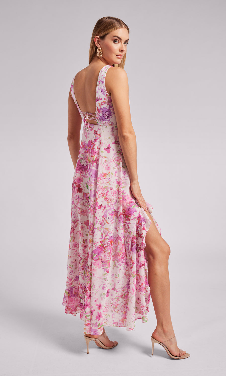 Constance Floral Dress - Floral Pink