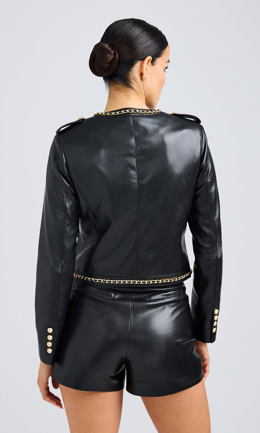 Jemmy Chain Vegan Leather Jacket