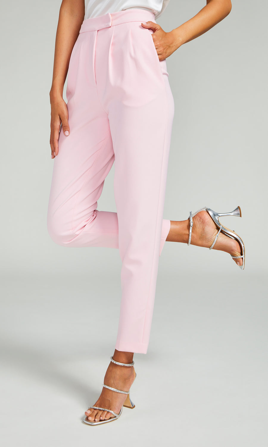 Jenise Crepe Pants - Pastel Pink 