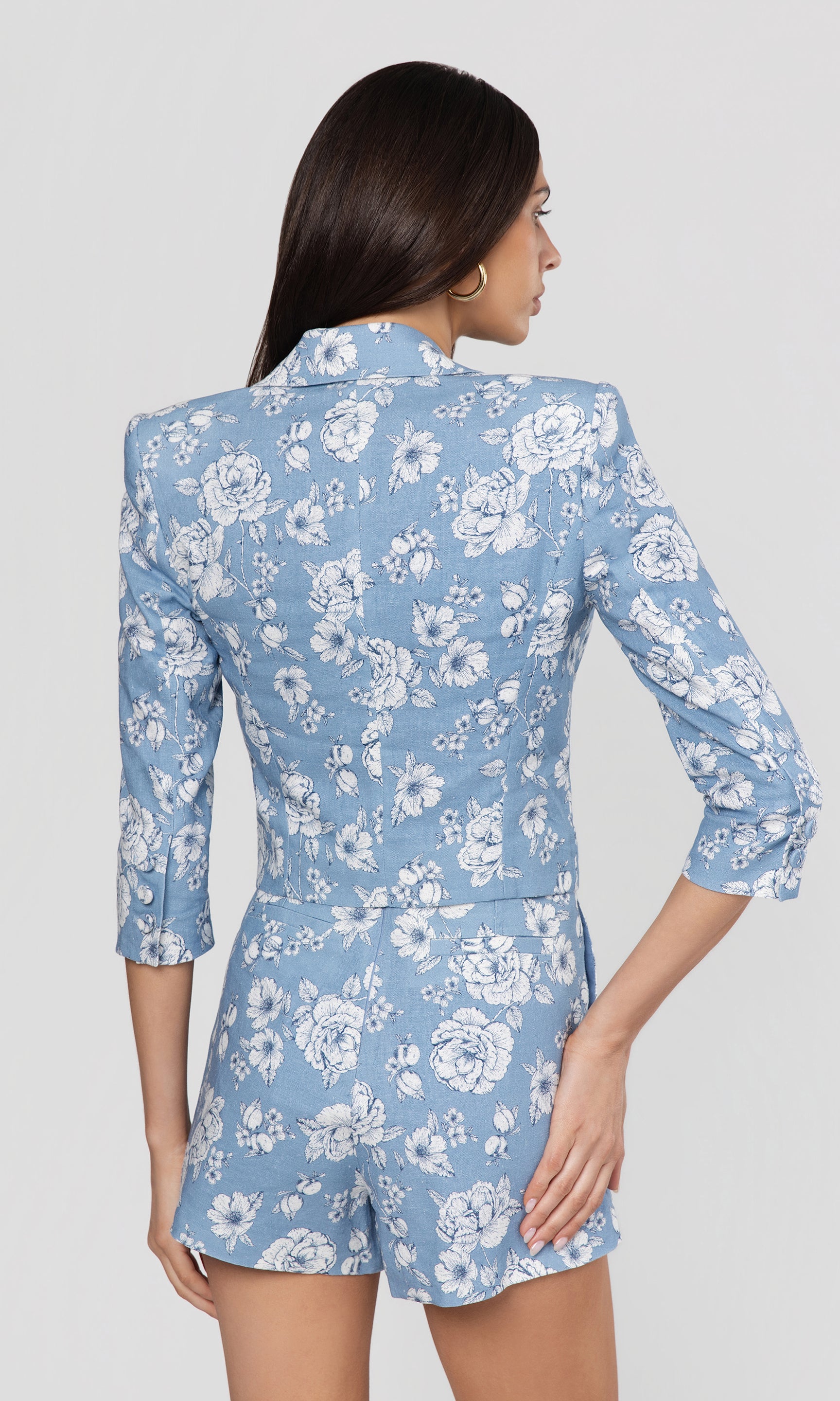 Emmeline Floral Linen Blazer