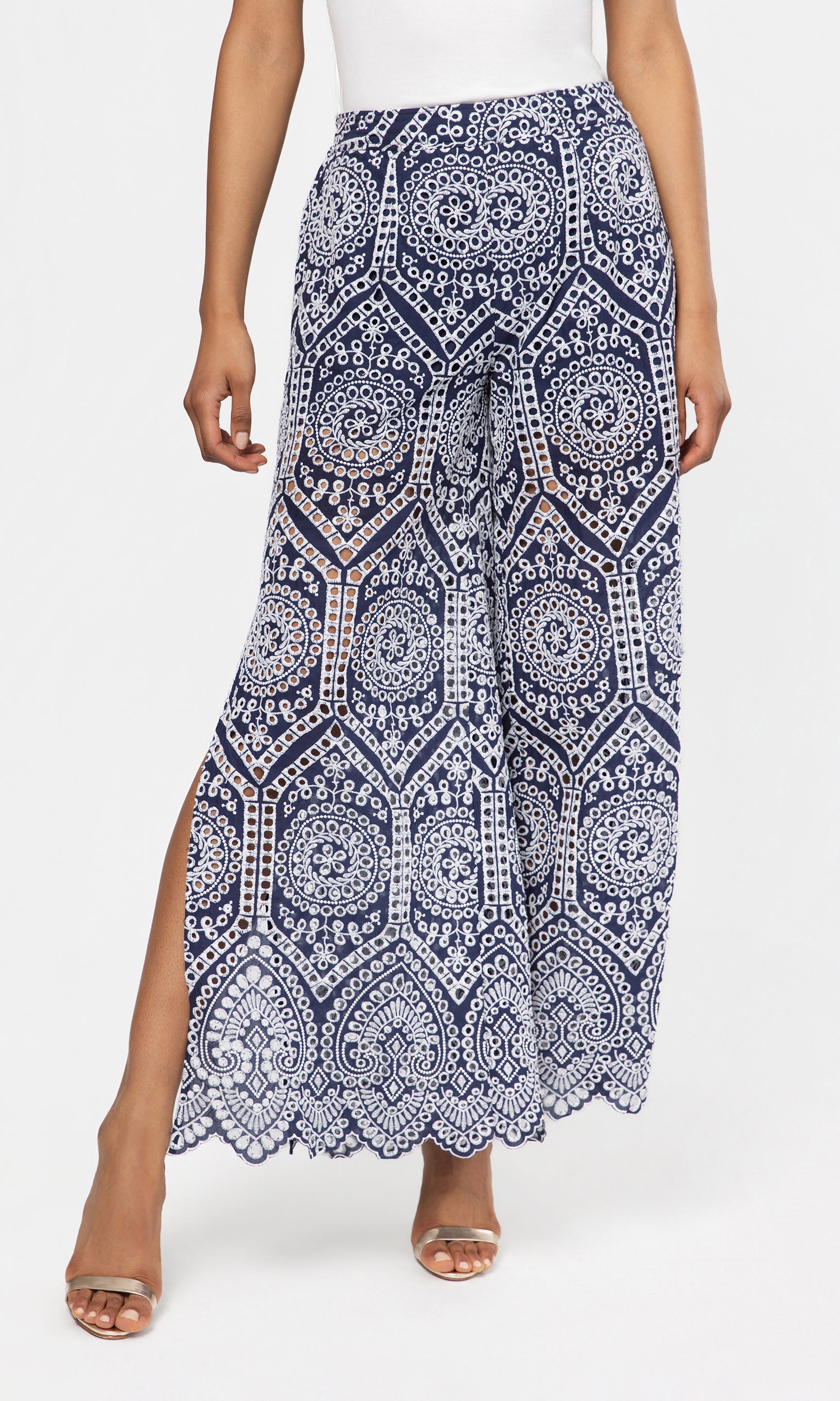 Fifi Cotton Eyelet Pants