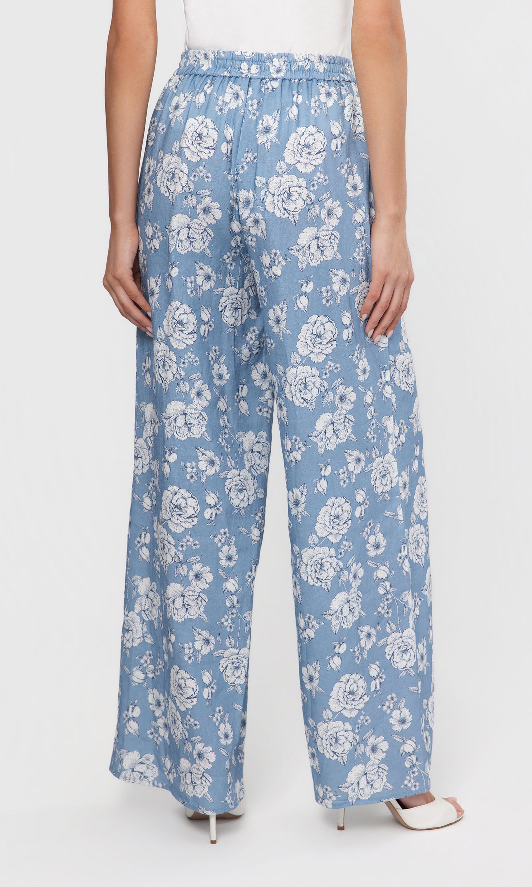 Kelela Floral Linen Pants