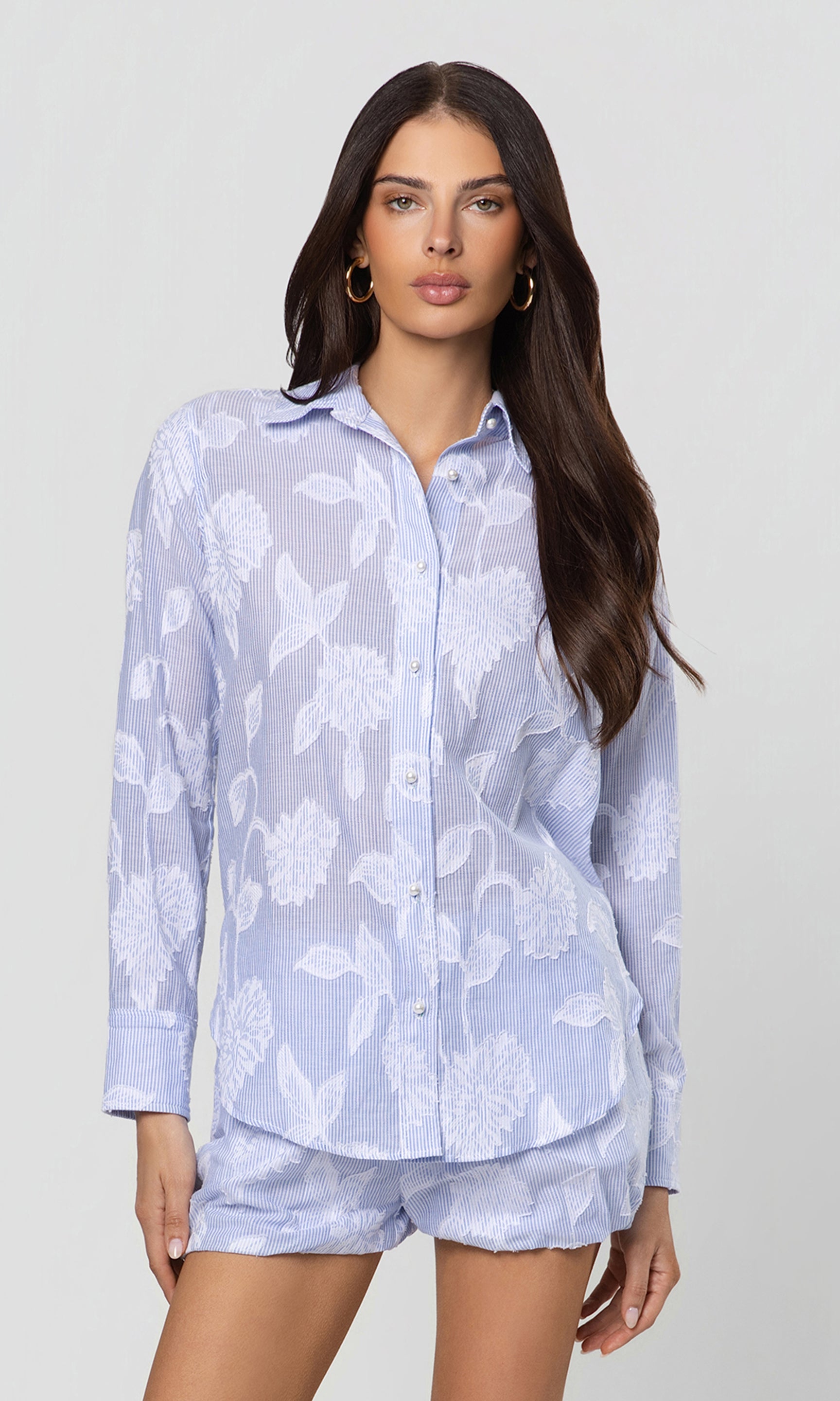 Malinda Floral Stripe Shirt