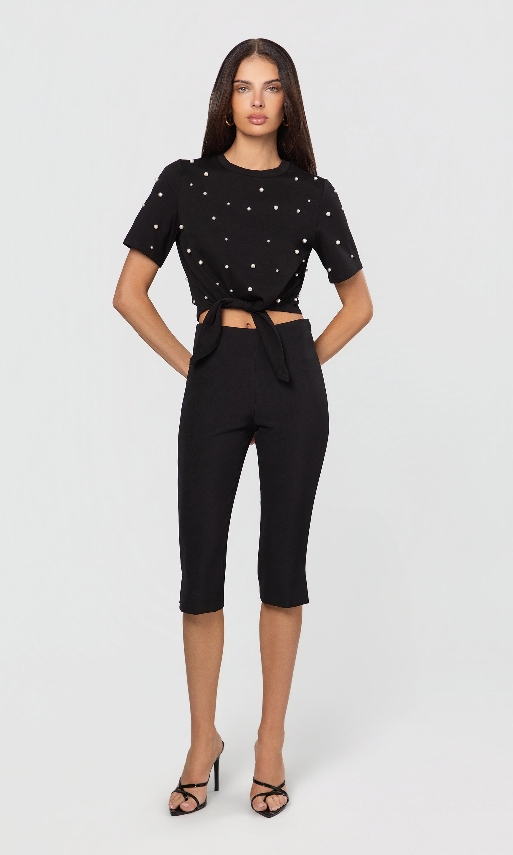 Rosina Crepe Capri Pants