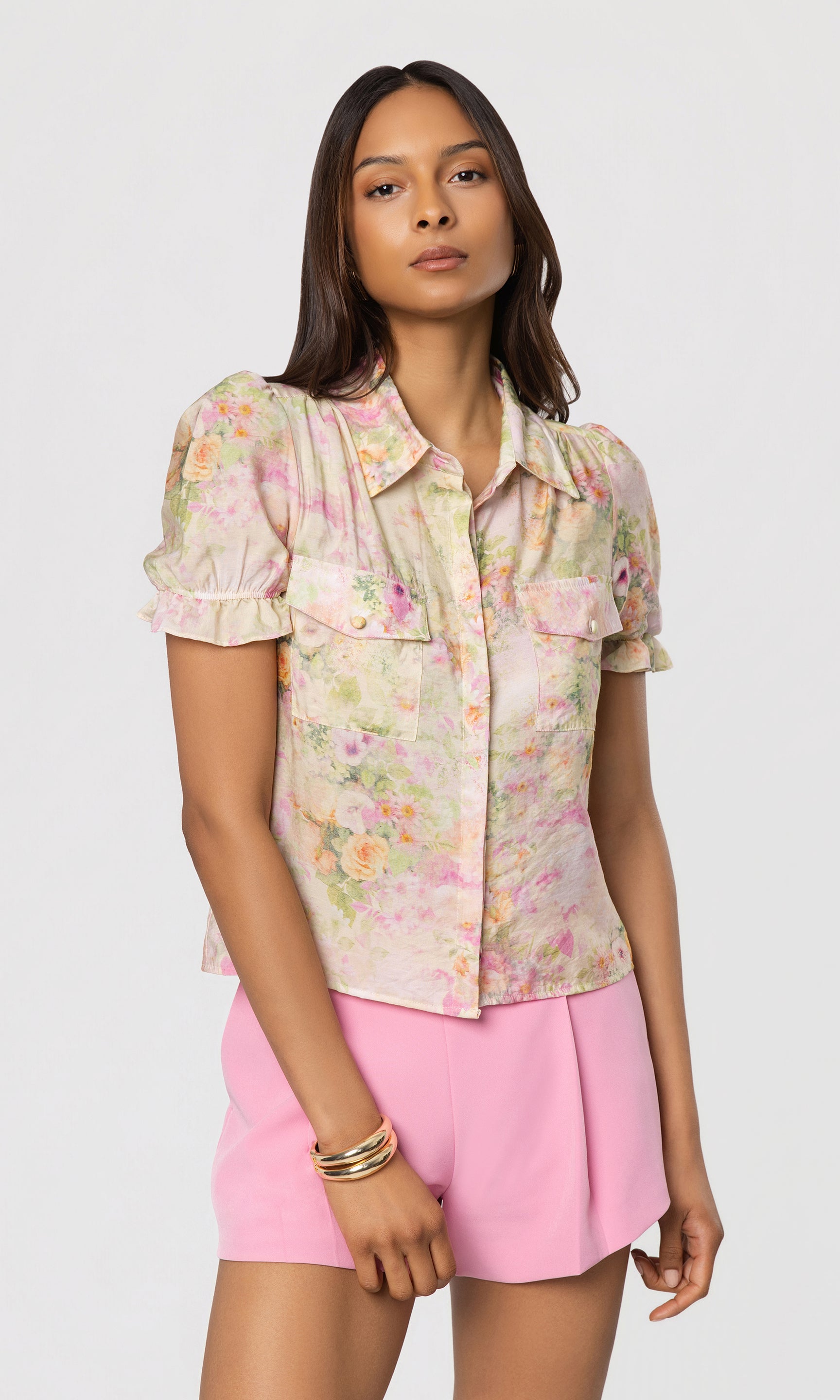 Mina Floral Voile Top