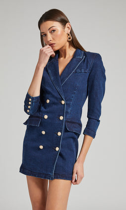 Sean Denim Blazer Dress - Indigo 