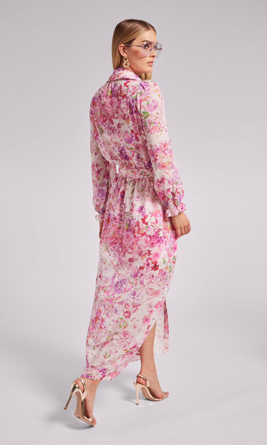 Silvia Floral Dress - Floral Pink 