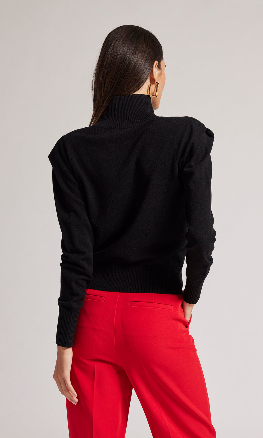 Suri Button Sweater - Black 
