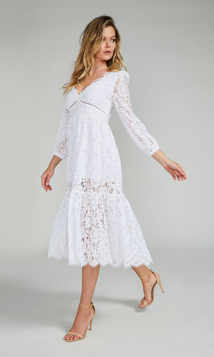 Marielle Lace Dress - White 