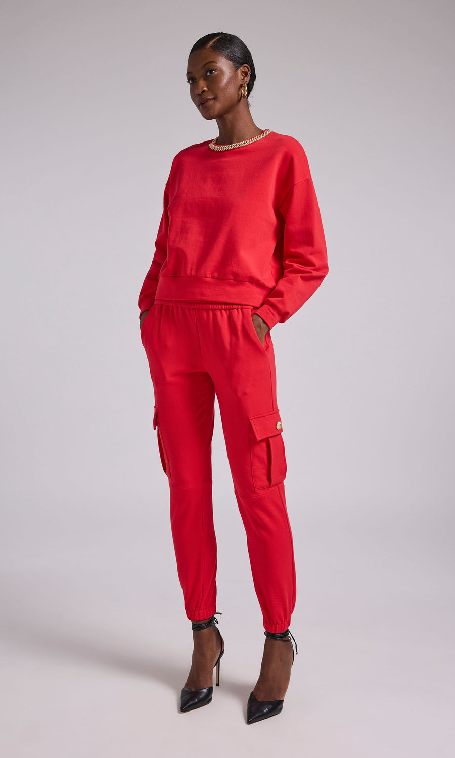 Collina Chain Sweatshirt - Red