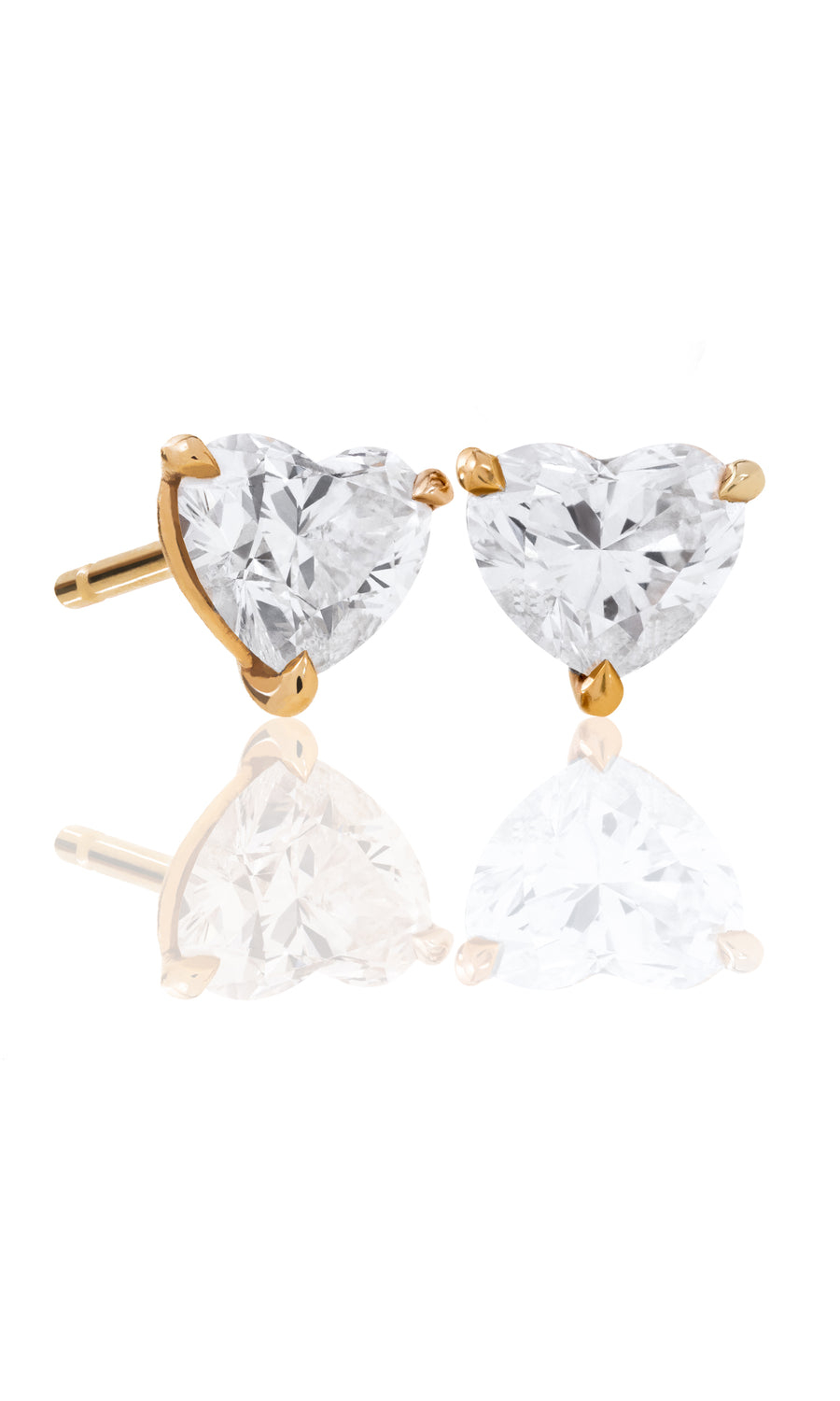 LE PREMIER AMOUR HEART CUT SINGLE STUD .24 Carat