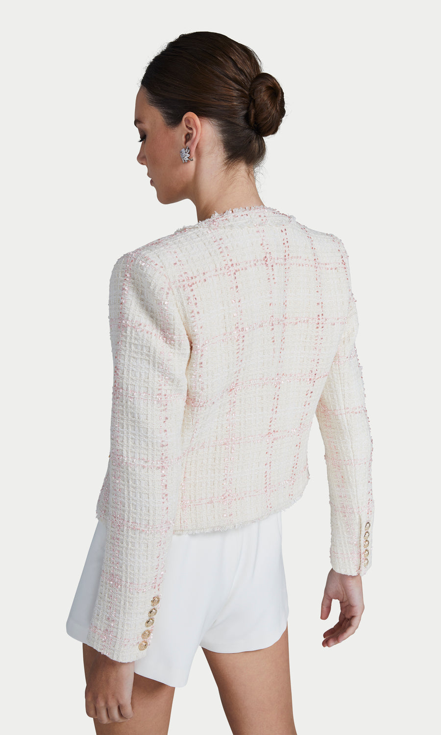 Kristen Tweed Jacket - Cream/Pink