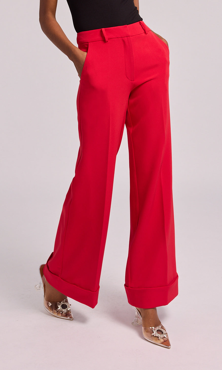 Mavis Crepe Pants - Rouge 